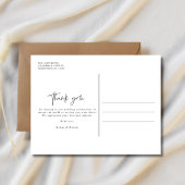 Moderne Script Foto Huwelijk Bedankt Briefkaart