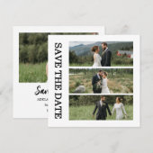 Moderne Script Foto Huwelijk Save The Date (Voorkant / Achterkant)