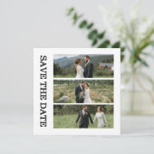 Moderne Script Foto Huwelijk Save The Date (Staand voorkant)