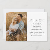 Moderne Script Foto Huwelijk Save The Date (Achterkant)