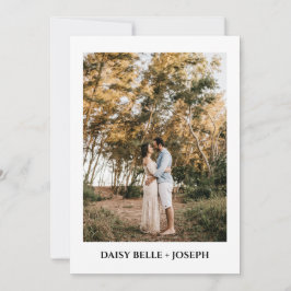 Moderne Script Foto Huwelijk Save The Date Kaart