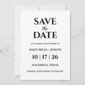 Moderne Script Foto Huwelijk Save The Date Kaart (Achterkant)