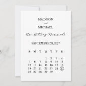 Moderne Script Foto Huwelijk Save The Date Kaart (Achterkant)