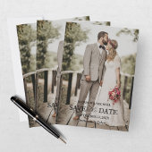 Moderne Script Foto Huwelijk Save The Date Kaart