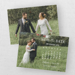 Moderne Script Foto Huwelijk Save The Date Kaart