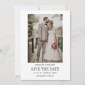 Moderne Script Foto Huwelijk Save The Date Kaart (Voorkant)