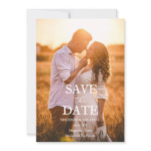 Moderne Script Foto Huwelijk Save The Date