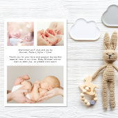 Moderne Script Foto Overlay Geboorte Aankondiging