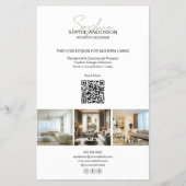 Moderne Script Foto QR Wit Zakelijk Professioneel Flyer (Voorkant)
