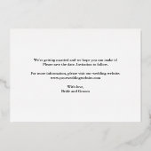 Moderne script foto save the date folie uitnodiging (Achterkant)