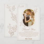 Moderne Script Foto Trouw Dankkaartjes Bedankkaart (Voorkant / Achterkant)