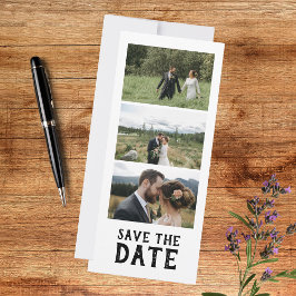 Moderne Script Foto Trouwkaart Save The Date Kaart