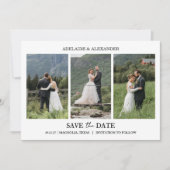 Moderne Script Foto Trouwkaart Save the Date Kaart (Voorkant)