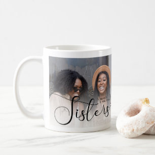 Moderne Script Foto Zusters Cadeau Koffiemok