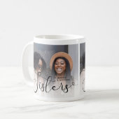 Moderne Script Foto Zusters Cadeau Koffiemok (Voorkant links)