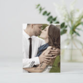 Moderne Script-fotosjabloon Dank u kaart (Staand voorkant)