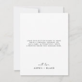 Moderne Script-fotosjabloon Dank u kaart (Achterkant)