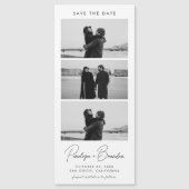 Moderne Script Fotostrip Magnetische bruiloft (Voorkant)