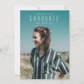 Moderne Script Full Bleed Afstuderen Foto Universi Aankondiging (Voorkant)