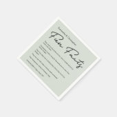 Moderne Script Fun Facts Huwelijk groen Servet (Hoek)