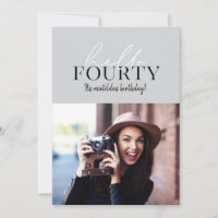 Moderne script & geometrische 40e verjaardagsfoto