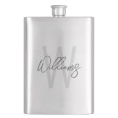 Moderne script gepersonaliseerde monogram en naam flacon (Voorkant)