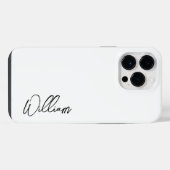 Moderne script gepersonaliseerde naam iPhone hoesje (Achterkant horizontaal)