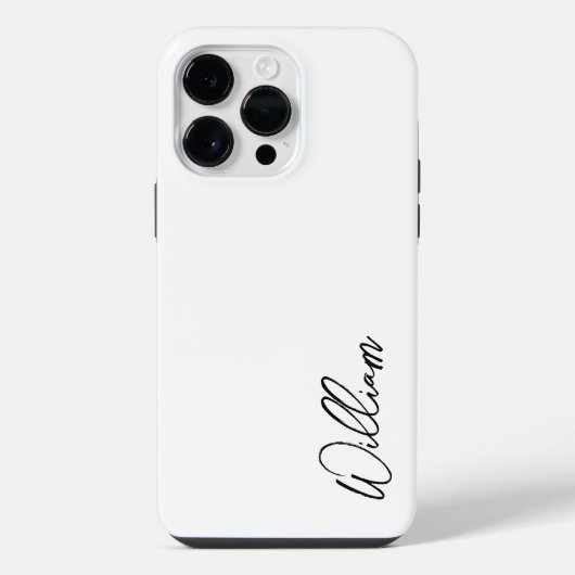 Moderne script gepersonaliseerde naam iPhone hoesje (Achterkant)