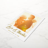 Moderne script gepersonaliseerde trouwkaart bedank folie uitnodiging (Gedraaid)