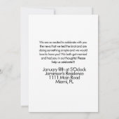 Moderne Script Gevluchte Zwarte Witte Foto Eten Kaart (Achterkant)