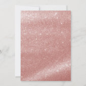 Moderne Script Glitter Sweet 16 Roos Gold Kaart (Achterkant)