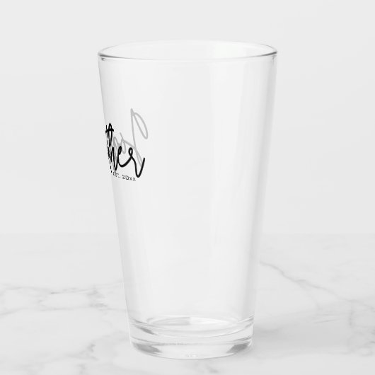 Moderne Script Godfather Oprichtingsdatum Glas (Links)