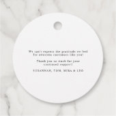 Moderne Script Gold Heart Happy Holiday Business Bedankjes Labels (Achterkant)