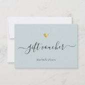 Moderne Script Gold Logo Cadeaubonnen Certificaat (Voorkant)