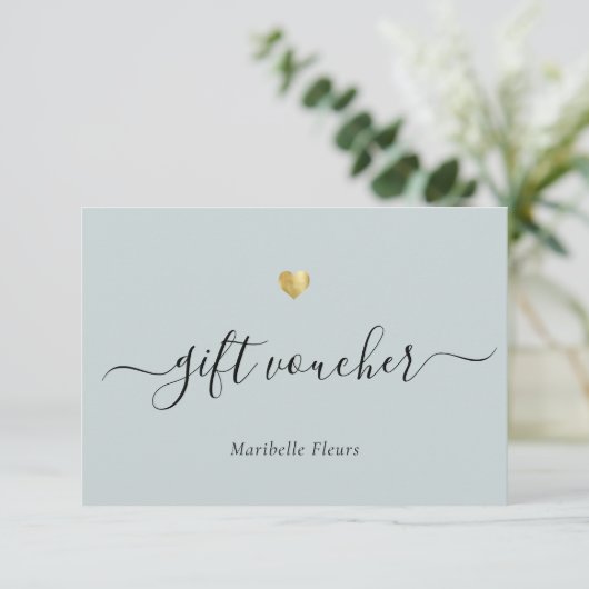Moderne Script Gold Logo Cadeaubonnen Certificaat (Staand voorkant)
