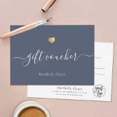 Moderne Script Gold Logo Cadeaubonnen Certificaat