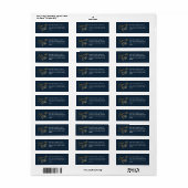 Moderne script goud bewaar de datum retouradres etiket (Full Sheet)
