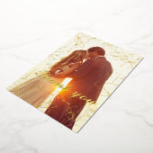 Moderne script goud folie bruiloft bedankkaart folie uitnodiging (Gedraaid)