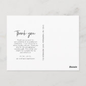 Moderne script Graduation Thank You-foto Briefkaart (Achterkant)