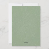 Moderne Script Groene Begroeiing Gouden Boog Foto Feestdagenkaart (Achterkant)