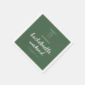 Moderne Script Groene Coquette Meisjesuitje Weeken Servet (Hoek)