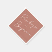 Moderne script handgeschreven huwelijk Boho Terrac Servet (Hoek)