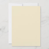 Moderne script handgeschreven oranje crème trouwka kaart (Achterkant)