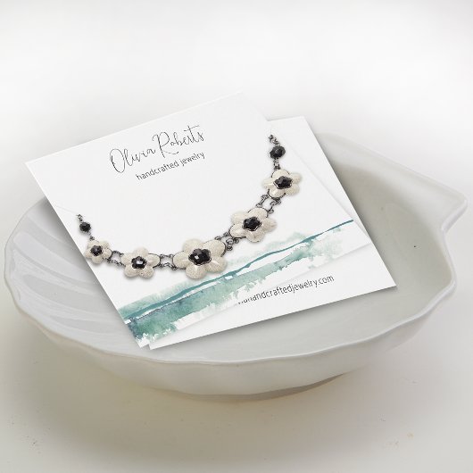 Moderne Script Hanger Armband Displaykaart Visitekaartje