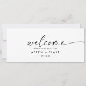 Moderne Script Hanging Seite Chart Welcome Header (Achterkant)
