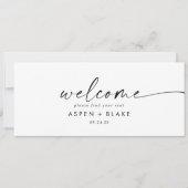 Moderne Script Hanging Seite Chart Welcome Header (Voorkant)