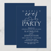Moderne Script Happily Ever After Bruiloft Elopeme Kaart (Voorkant / Achterkant)