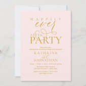 Moderne Script Happily Ever After Feest Elopement  Kaart (Voorkant)