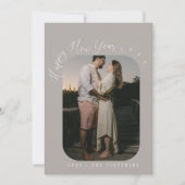 Moderne Script Happy New Year-foto Feestdagenkaart (Voorkant)