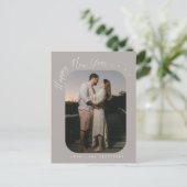 Moderne Script Happy New Year Photo Holiday Briefkaart (Staand voorkant)